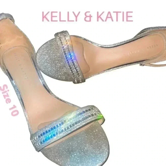 KELLY AND KATIE BLING ANKLE STRAP HIGH HEEL SANDALS- AMAZING!! - Picture 1 of 16
